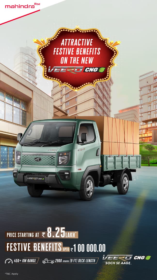 Mahindra Veero CNG – festive benefits, price starting at ₹8.25 lakh